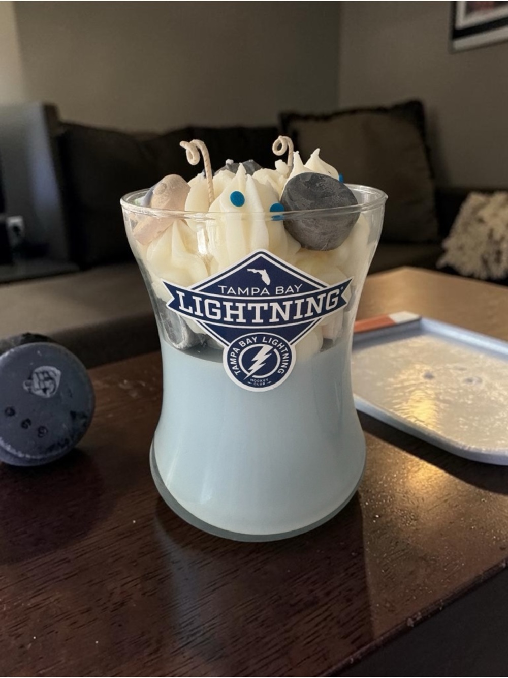 Tampa bay lightning handmade 28oz harvest moon candle